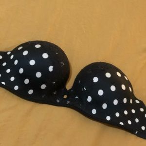 Victoria Secret Strapless Bombshell Bra polka dot